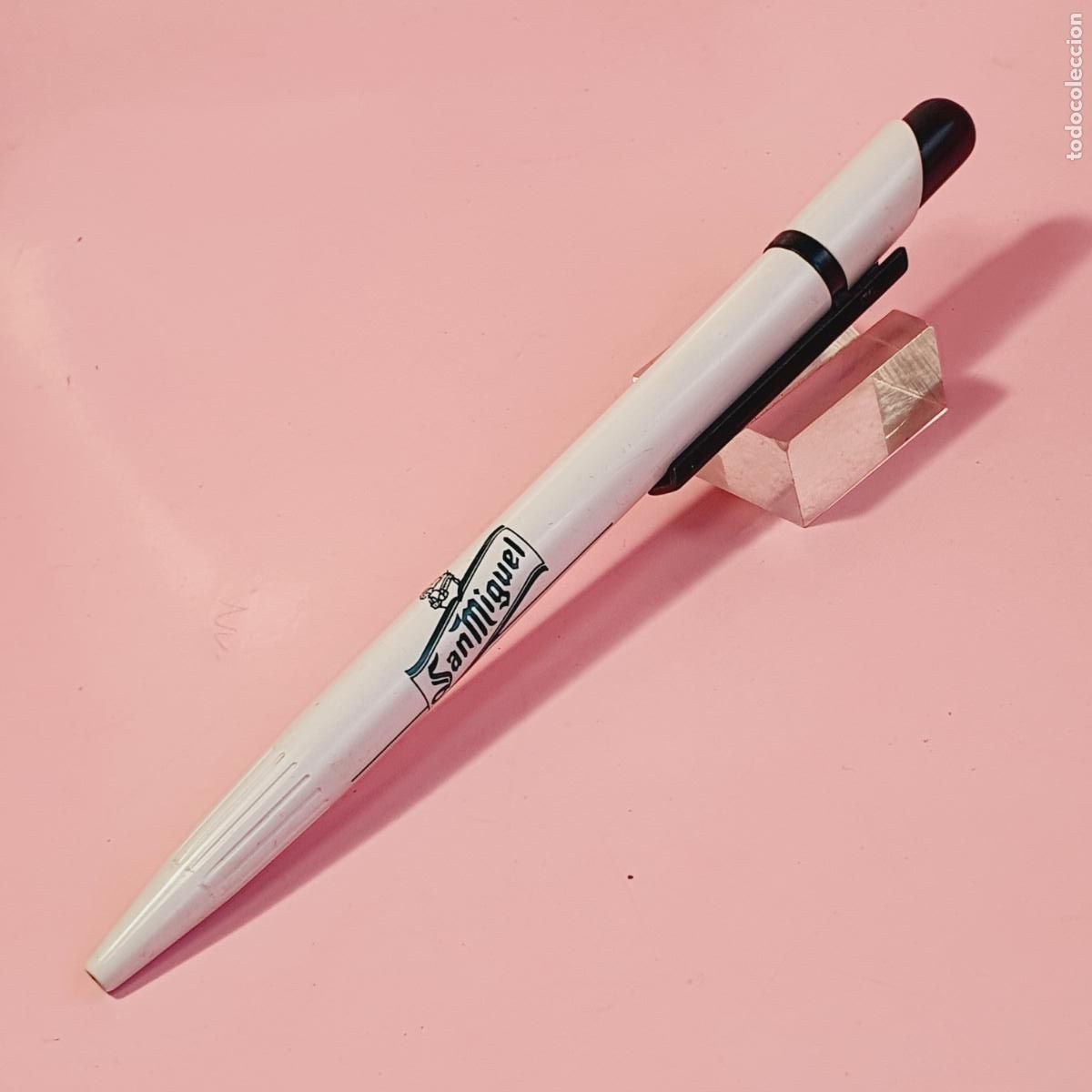 Bol&iacute;grafos antiguos: BOL&Iacute;GRAFO-SIN MARCA-PUBLICIDAD. CERVEZAS SAN MIGUEL-EXCELENTE-COLECCIONISTAS.