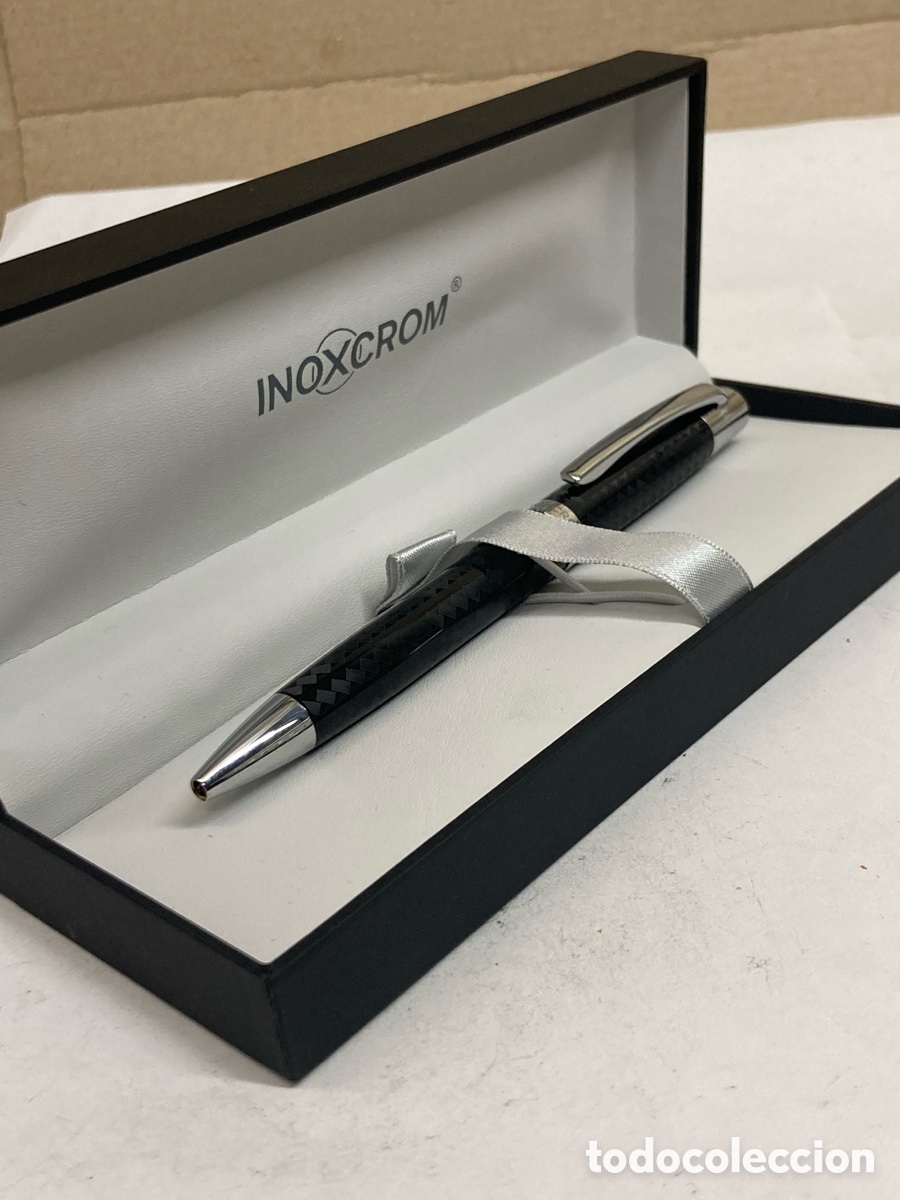 Bol&iacute;grafos antiguos: Bol&iacute;grafo Inoxcrom cuerpo celuloide negro