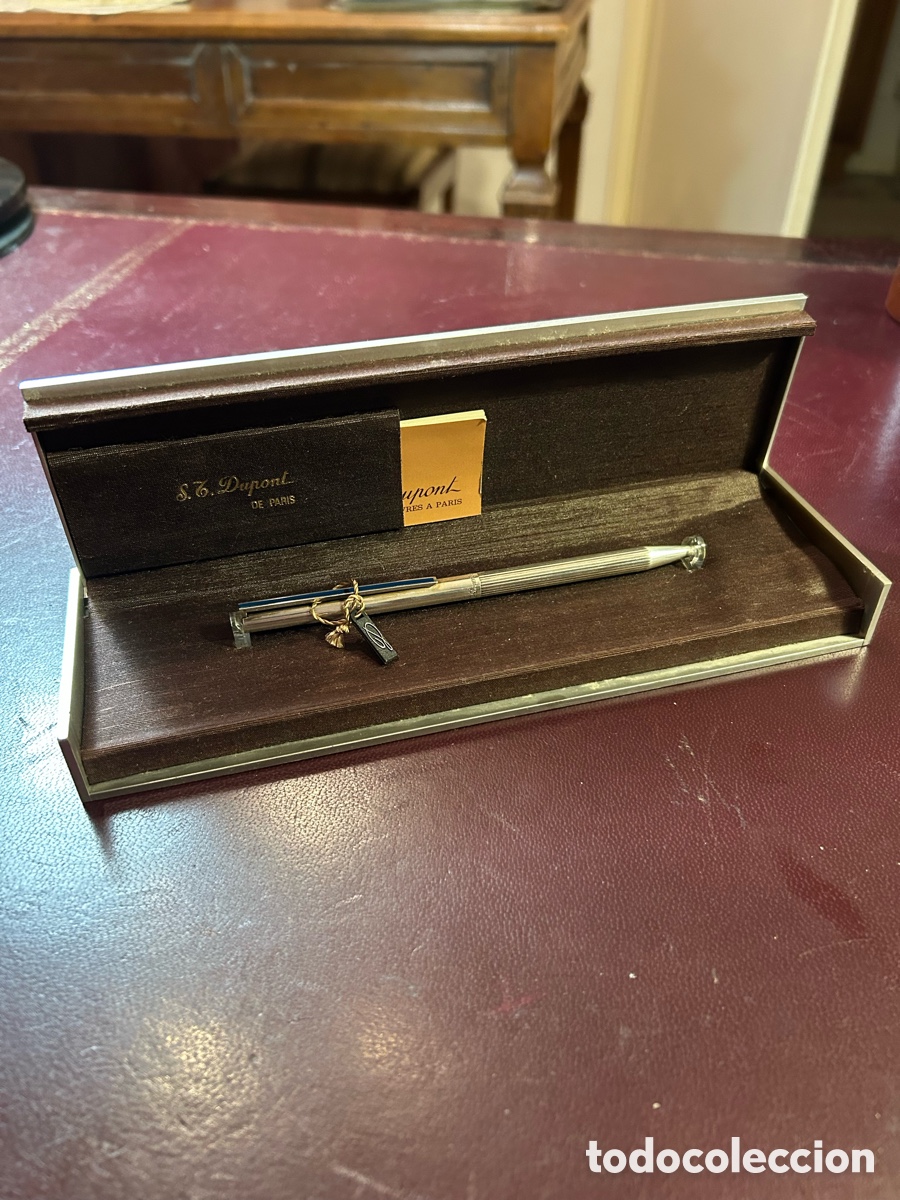 Bol&iacute;grafos antiguos: Bol&iacute;grafo Dupont plata maciza 925