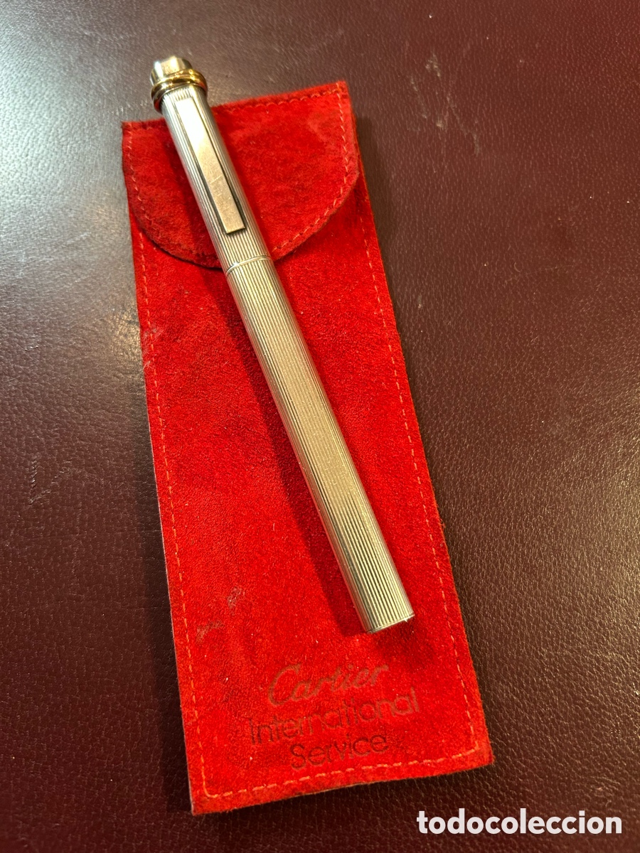 Bol&iacute;grafos antiguos: Bol&iacute;grafo Cartier Trinity plateado