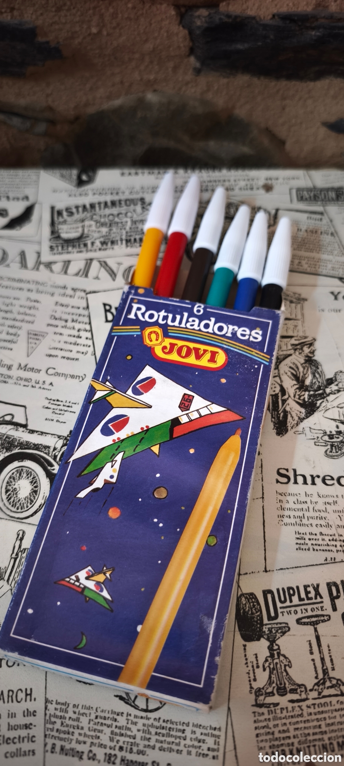 Bol&iacute;grafos antiguos: Antigua Caja rotuladores Jovi
