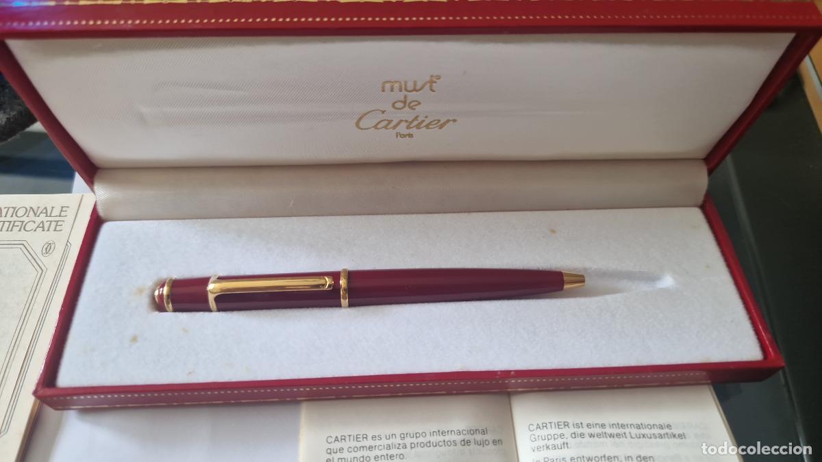 Bol&iacute;grafos antiguos: Bol&iacute;grafo Cartier Must Trinity - Laca de China Aut&eacute;ntica - Full Set (Caja y Papeles)