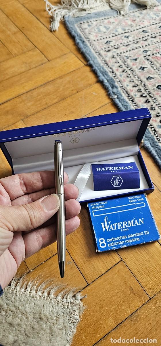 Bol&iacute;grafos antiguos: Boligrafo waterman acero