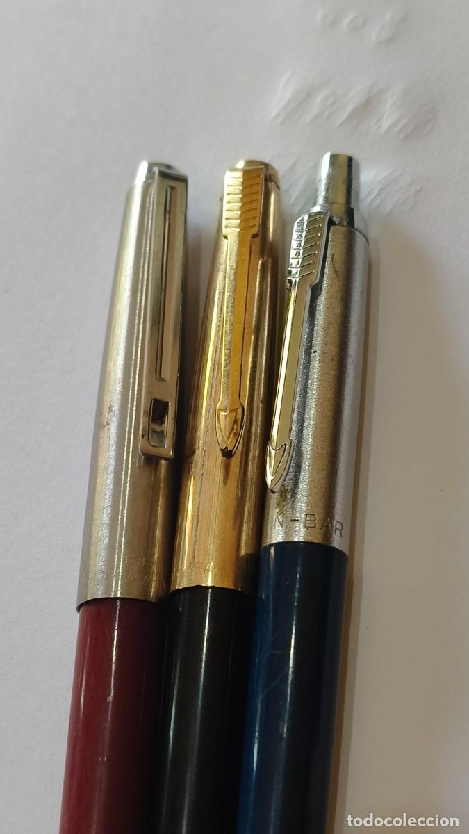 Bol&iacute;grafos antiguos: 3 stylo bille Parker et inoxcrom