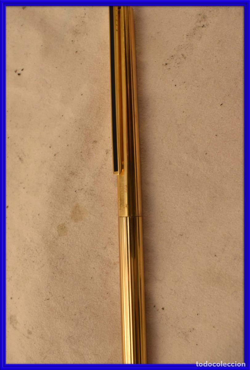 Bol&iacute;grafos antiguos: Boligrafo Dupont de oro firmado y numerado