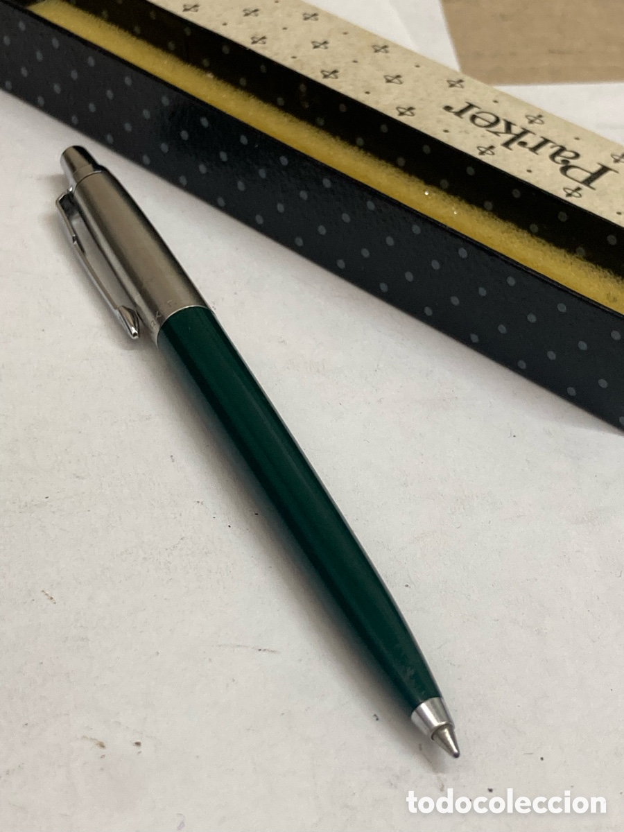 Bol&iacute;grafos antiguos: Bol&iacute;grafo Parker cuerpo celuloide verde