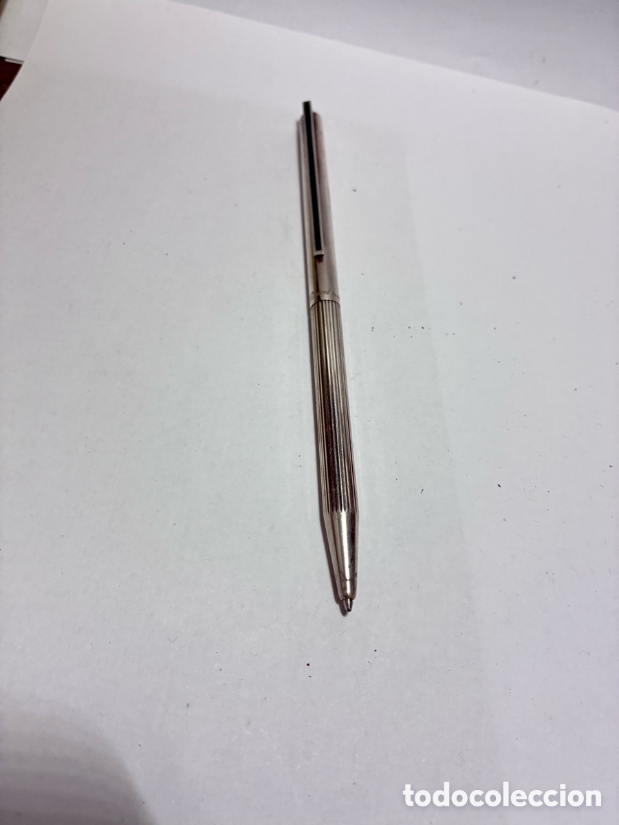 Bol&iacute;grafos antiguos: Pluma Dupont plata 925 cl&aacute;sica de giro