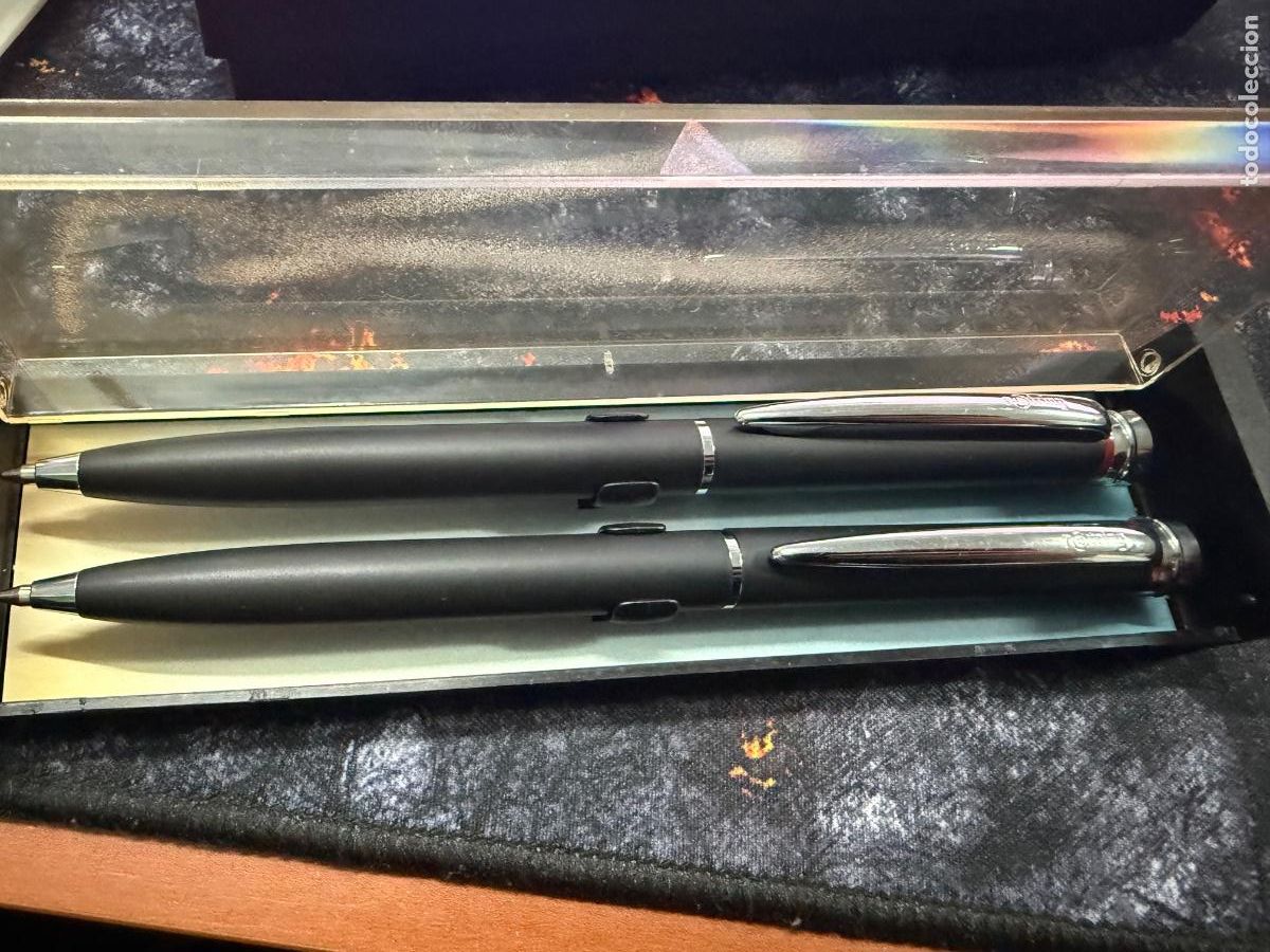 Bol&iacute;grafos antiguos: SET DE BOL&Iacute;GRAFOS ROTRING ORIGINAL &ndash; DISE&Ntilde;O MET&Aacute;LICO