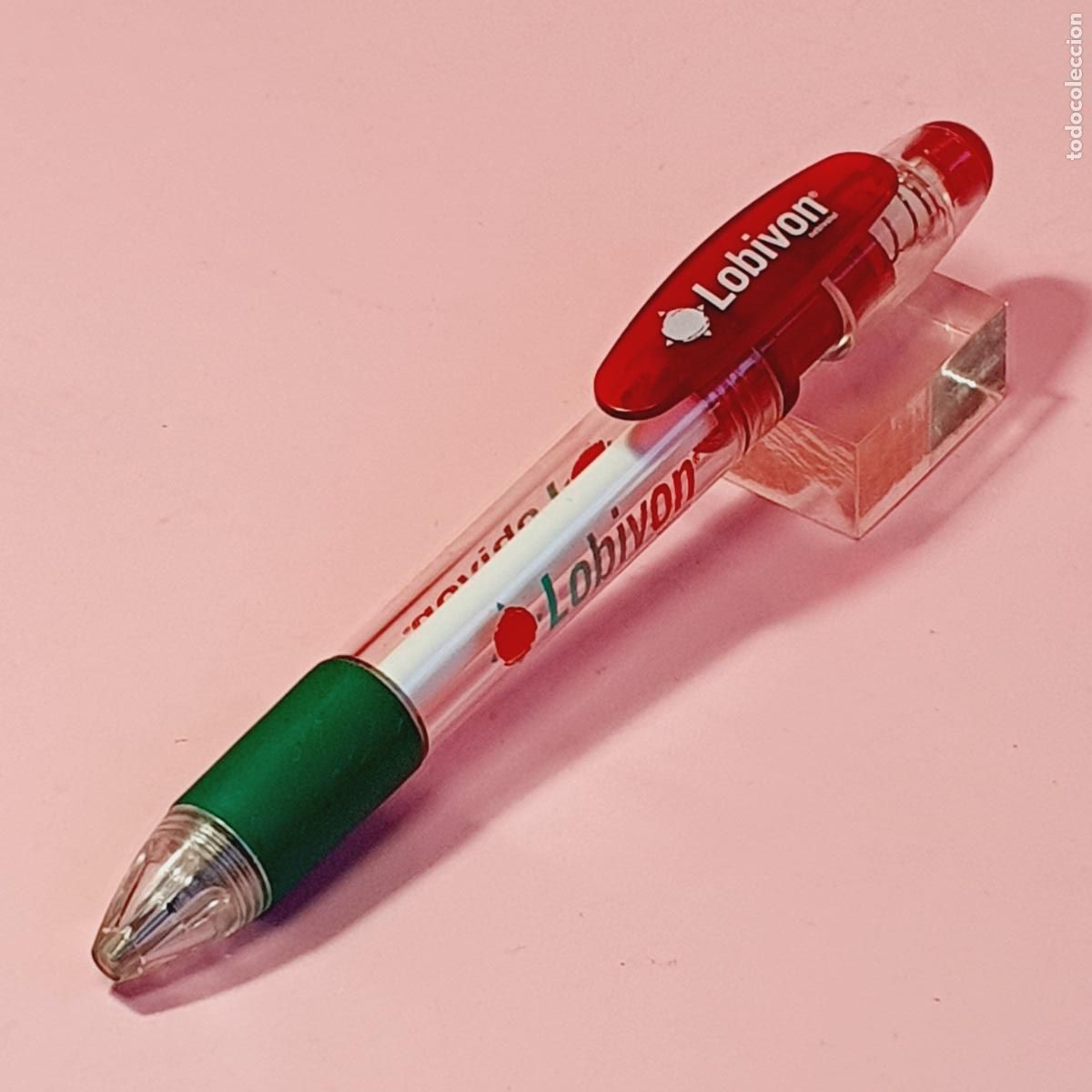 Bol&iacute;grafos antiguos: BOL&Iacute;GRAFO-INOXCROM C10-ESPA&Ntilde;A-PUBLICIDAD LOBIVON-CRISTAL-DESCATALOGADO-VER FOTOGRAF&Iacute;AS-NUEVO.