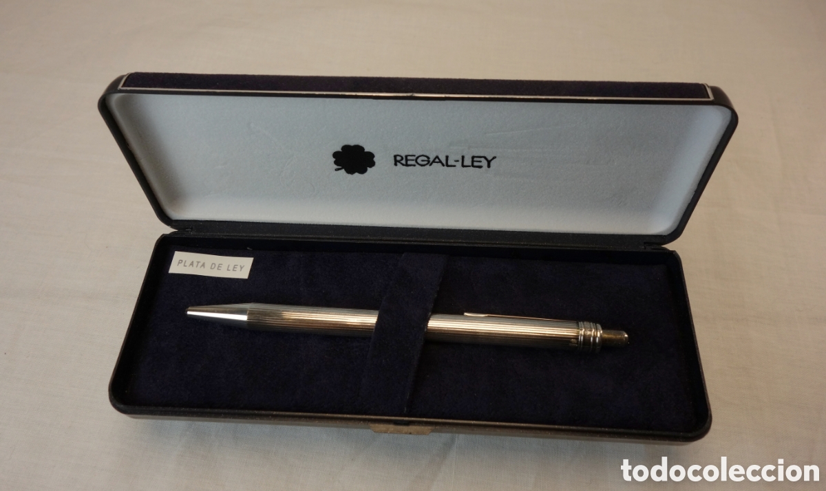Bol&iacute;grafos antiguos: Bol&iacute;grafo plata .925 Auriga Regal-Ley