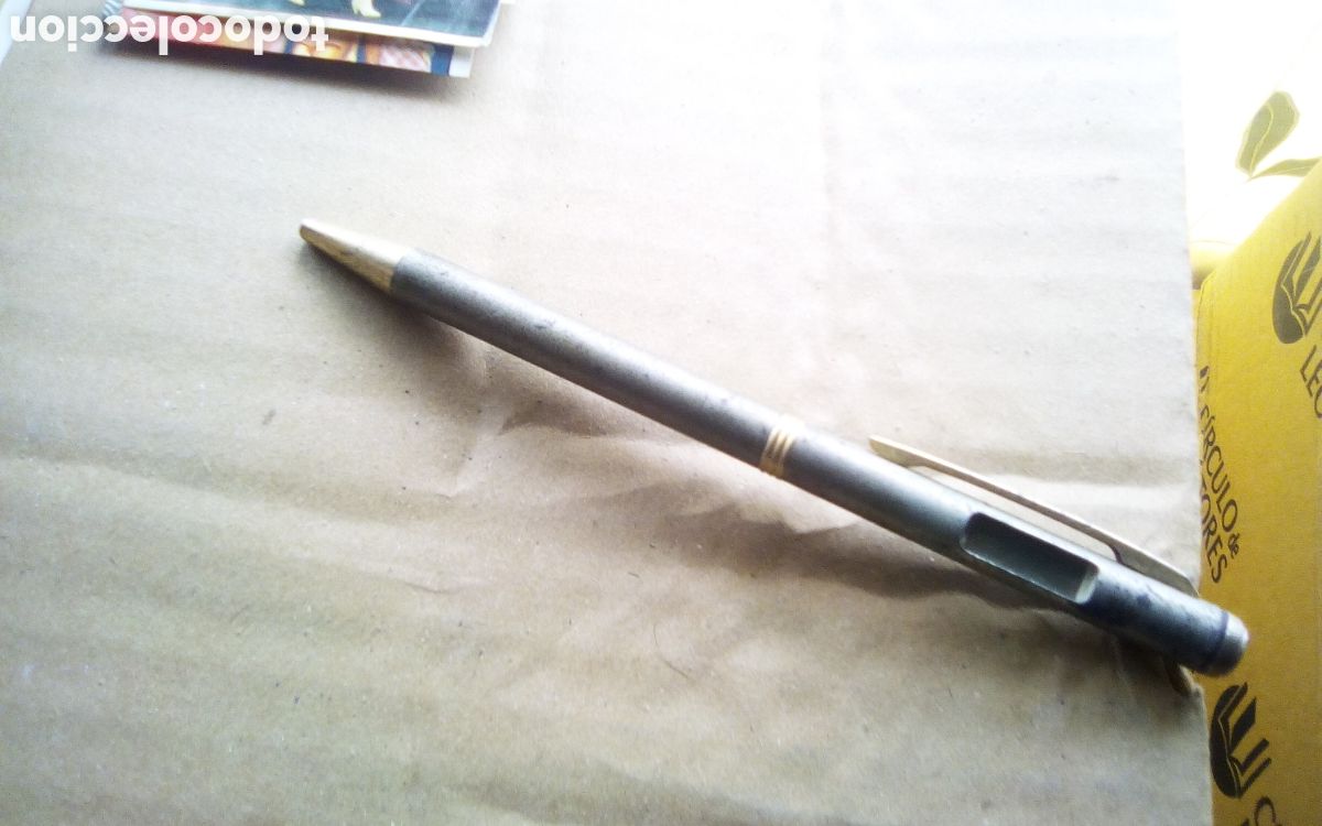 Bol&iacute;grafos antiguos: Curioso bol&iacute;grafo reloj. Mide 12,5 cm., sin marca, no funciona, con se&ntilde;ales. Para restaurar o piezas