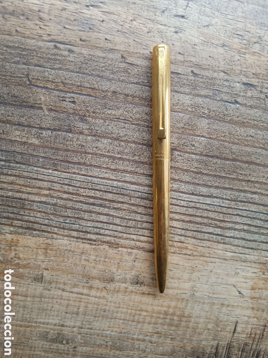 Bol&iacute;grafos antiguos: BOLIGRAFO WATERMAN PLAQUE ORO A&Ntilde;OS 70