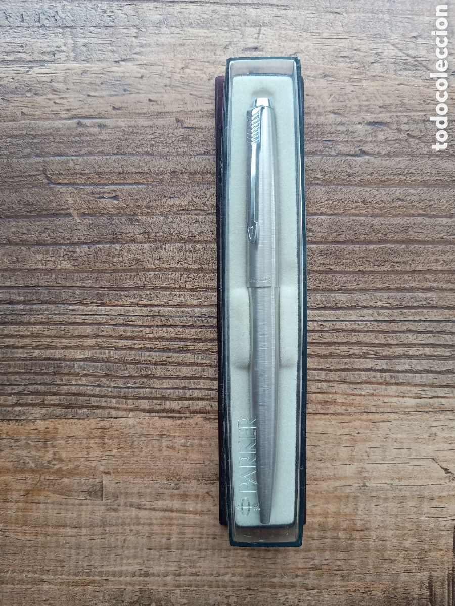 Alte Kugelschreiber: BOLIGRAFO PARKER JOTTER - ACERO CEPILLADO - EN SU CAJA ORIGINAL