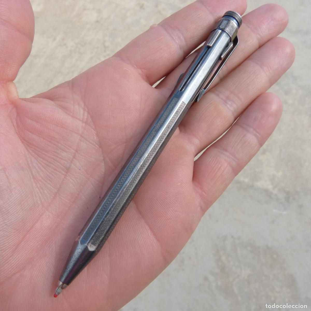 Bol&iacute;grafos antiguos: Antiguo portaminas de colores suizo, Caran D&rsquo;ache 44, swiss made. Funciona. Verde azul gris rojo