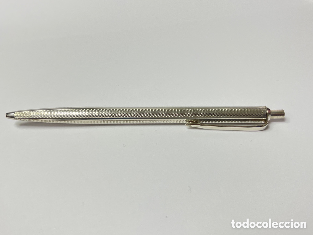 Stylos-bille anciens: Bol&iacute;grafo cuerpo plata /PLUMA25-8