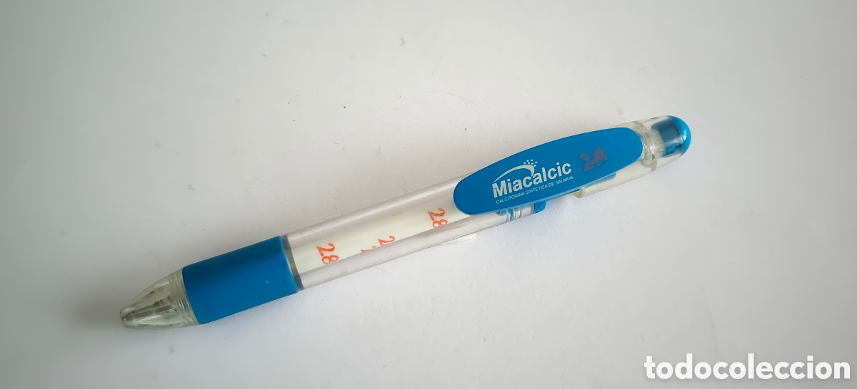 Bol&iacute;grafos antiguos: BOLIGRAFO PUBLICITARIO FARMACIA MEDICAMENTOS MILACALCIC 28 BUEN FUNCIONAMINTO