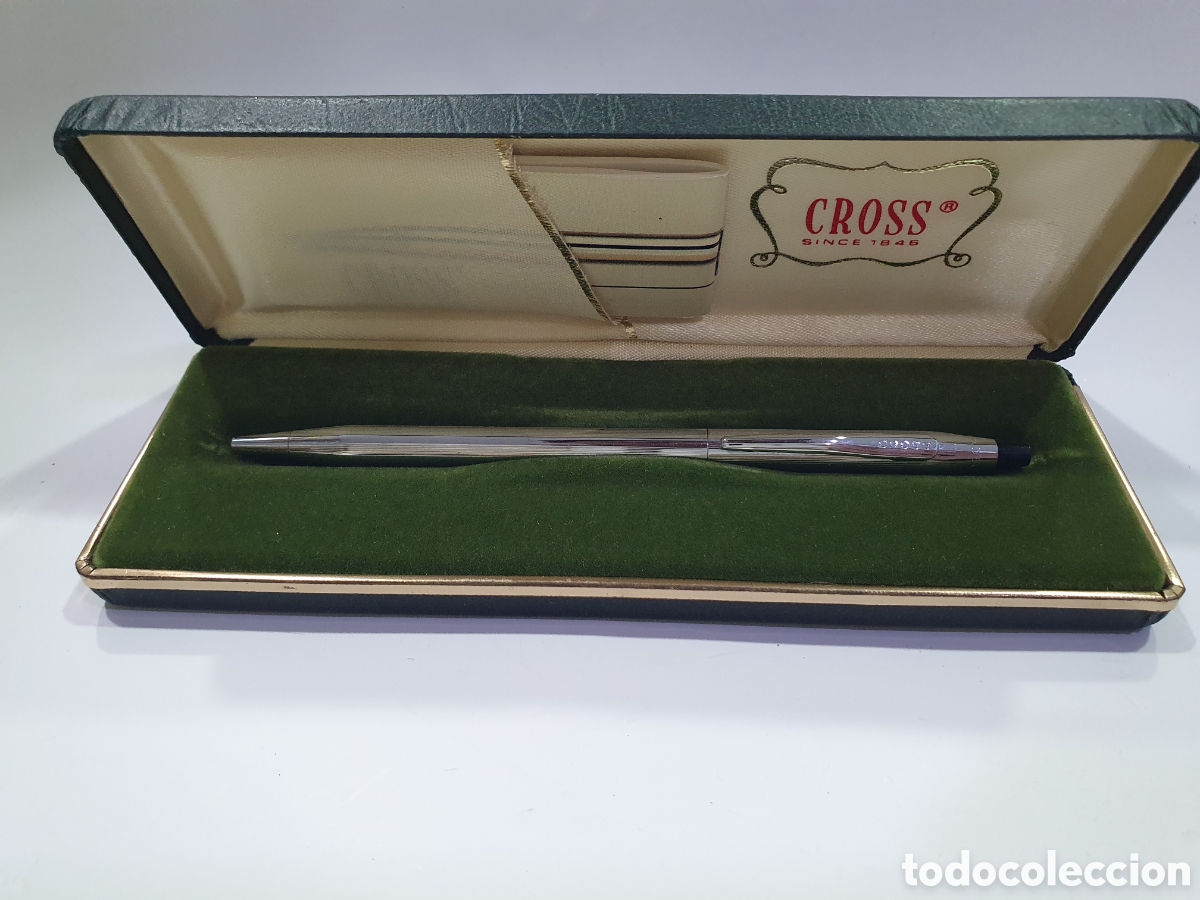 Bol&iacute;grafos antiguos: Bol&iacute;grafo Cross de acero. (L68)