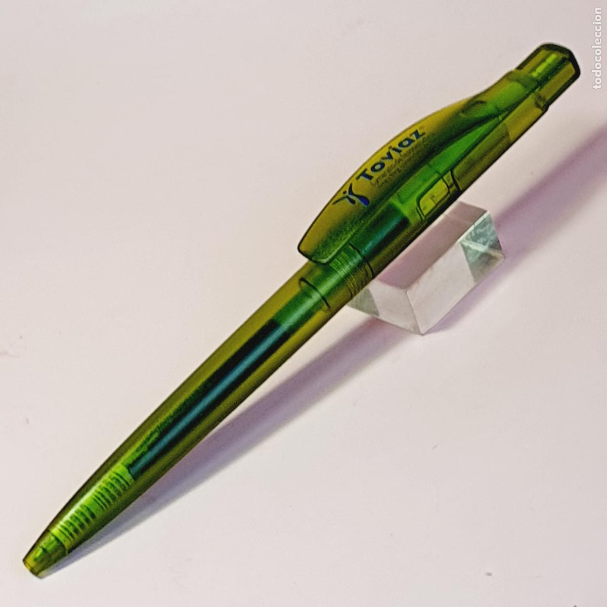 Bol&iacute;grafos antiguos: BOL&Iacute;GRAFO-PROD&Iuml;R-SU&Iacute;ZA-TOVIAZ-VERDE oliva TRANSLUCENT-PRECIOSO-VER FOTOGRAF&Iacute;AS.
