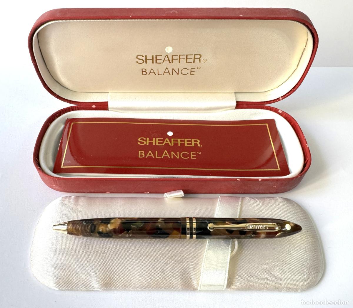 Bol&iacute;grafos antiguos: SHEAFFER&acute;S BALANCE MARBLED BROWN BOLIGRAFO, MADE IN USA