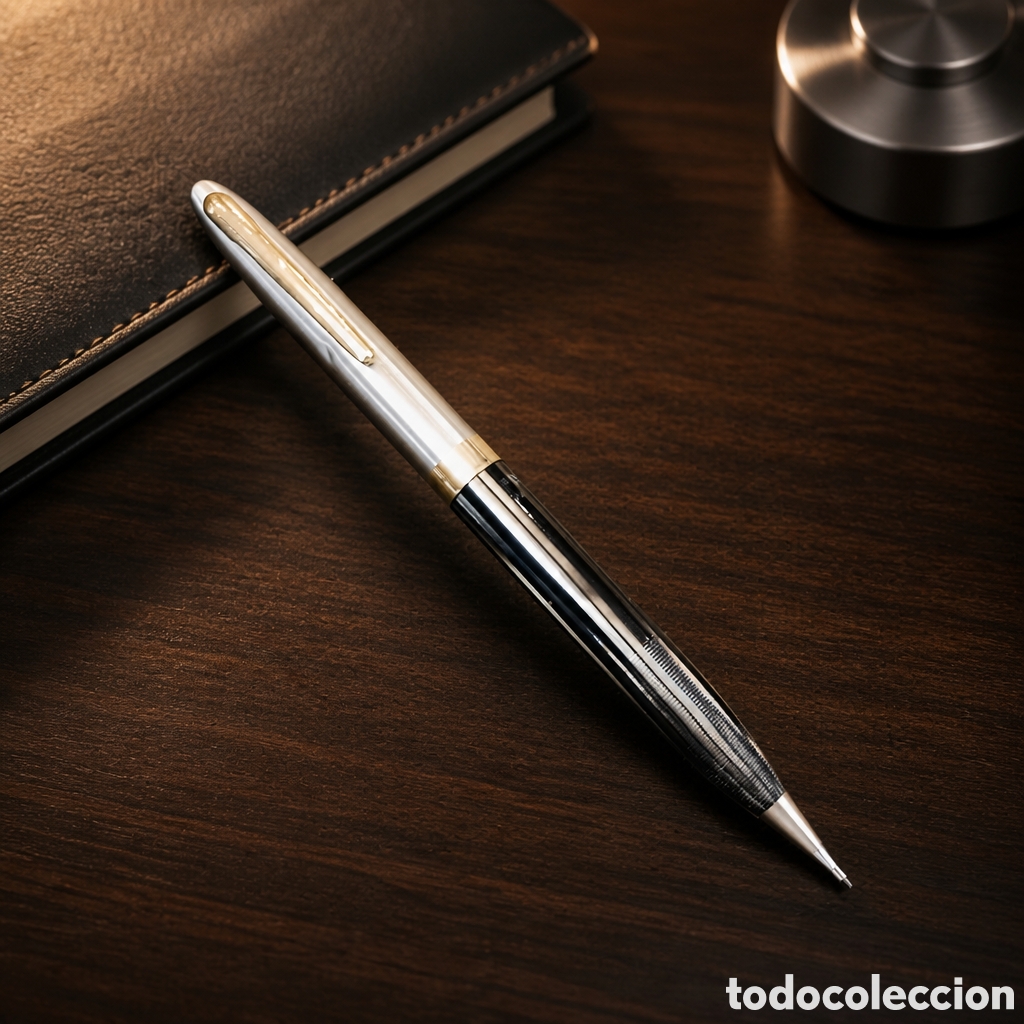 Bol&iacute;grafos antiguos: ANTIGUO PORTAMINAS SHEAFFER 500. VERDE ESTRIADO . FUNCIONANDO
