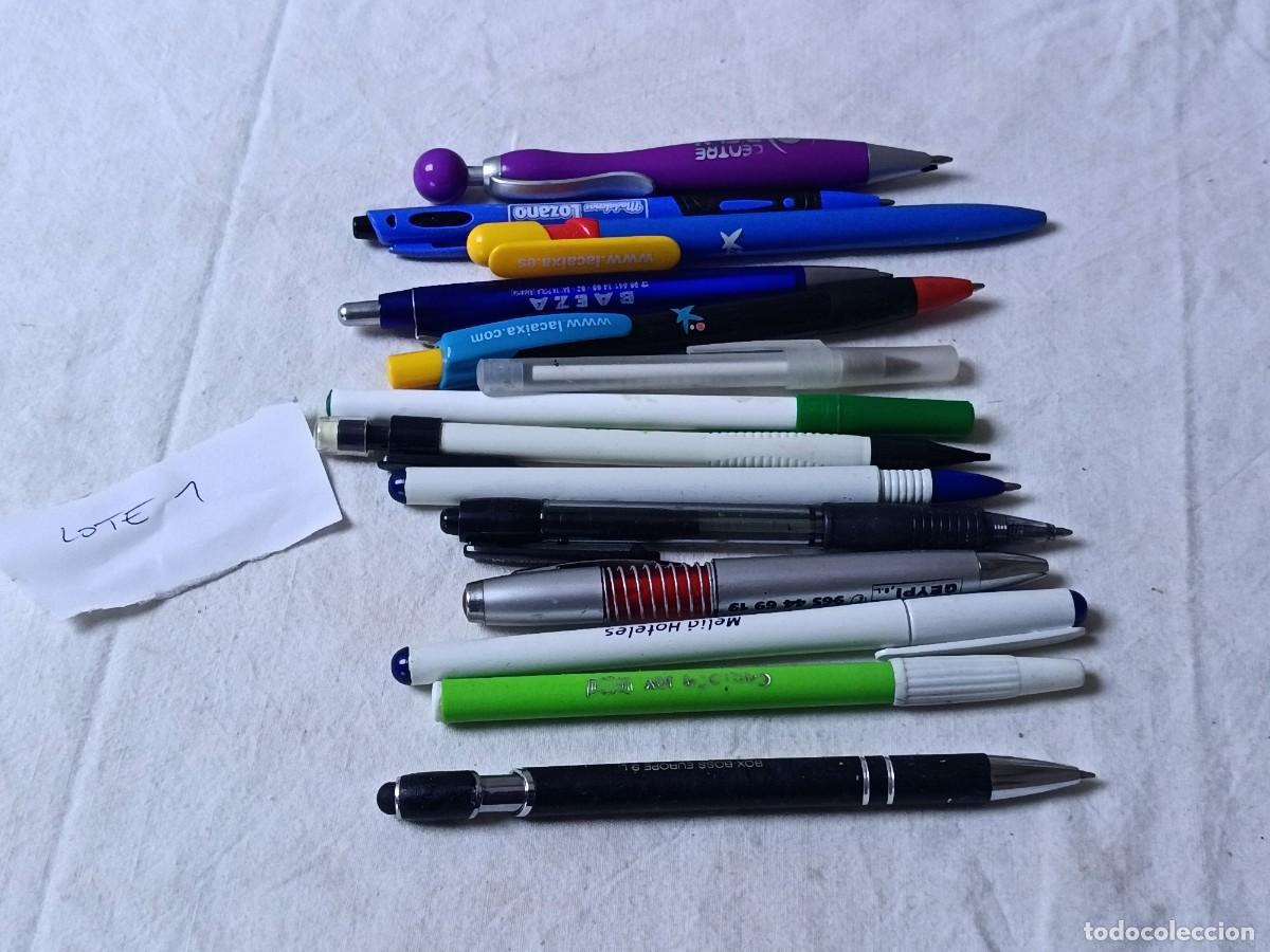 Bol&iacute;grafos antiguos: BO1, Lote de material de escritorio o escriban&iacute;a, bol&iacute;grafos y otros, muchos con publicidad