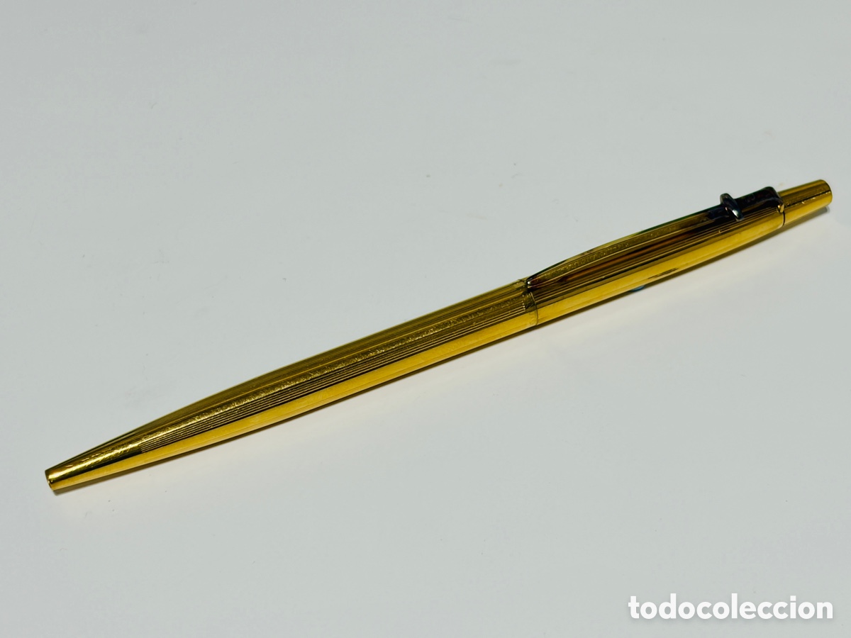 Bol&iacute;grafos antiguos: Bol&iacute;grafo CARAN D&rsquo;ACHE chapado en ORO