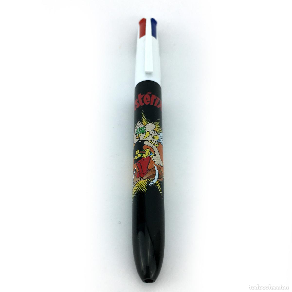 Bol&iacute;grafos antiguos: ASTERIX Y OBELIX CLASICO BOLIGRAFO BIC DE 4 COLORES TINTAS A&Ntilde;OS OCHENTA NUEVO A ESTRENAR FUNCIONANDO