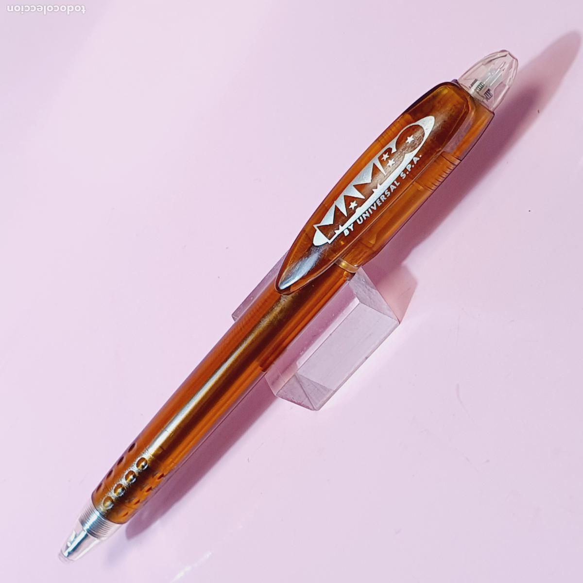 Bol&iacute;grafos antiguos: BOL&Iacute;GRAFO-UNIVERSAL MAMBO-ITALIA-VINTAGE-GRANA Y CRISTAL TRANSLUCENT-ESCASO-N.O.S.-DESCATALOGADO.