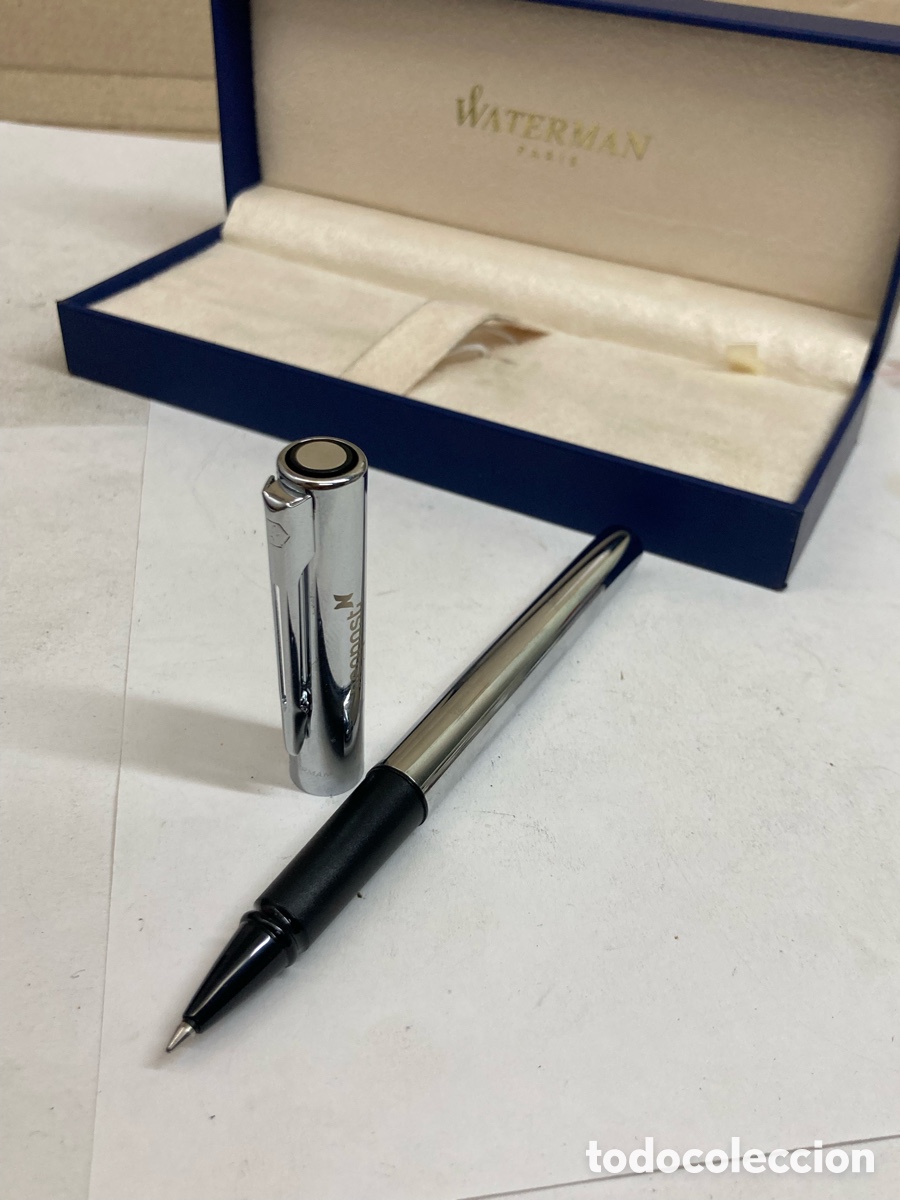 Bol&iacute;grafos antiguos: Reloj Waterman cuerpo met&aacute;lico