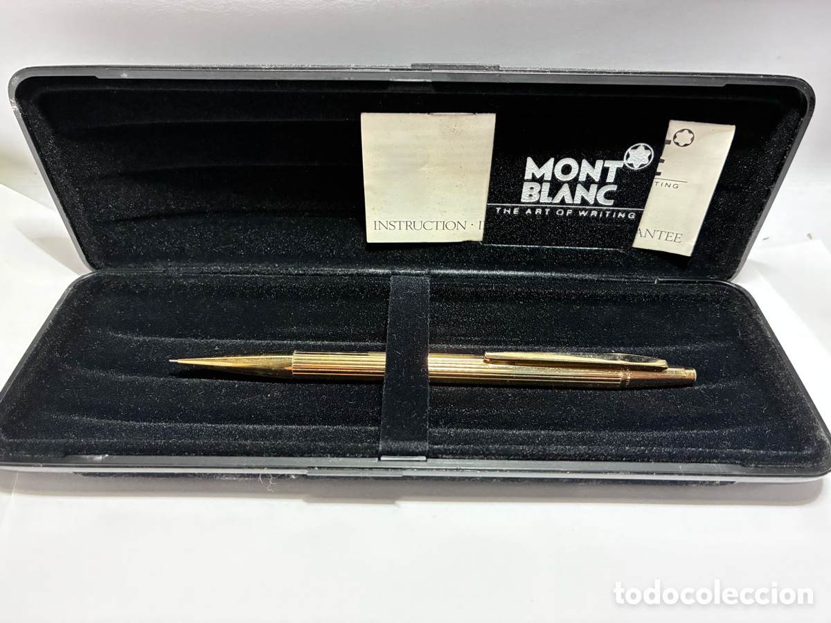 Bol&iacute;grafos antiguos: Portaminas Montblanc Noblesse Gold 9mm mina