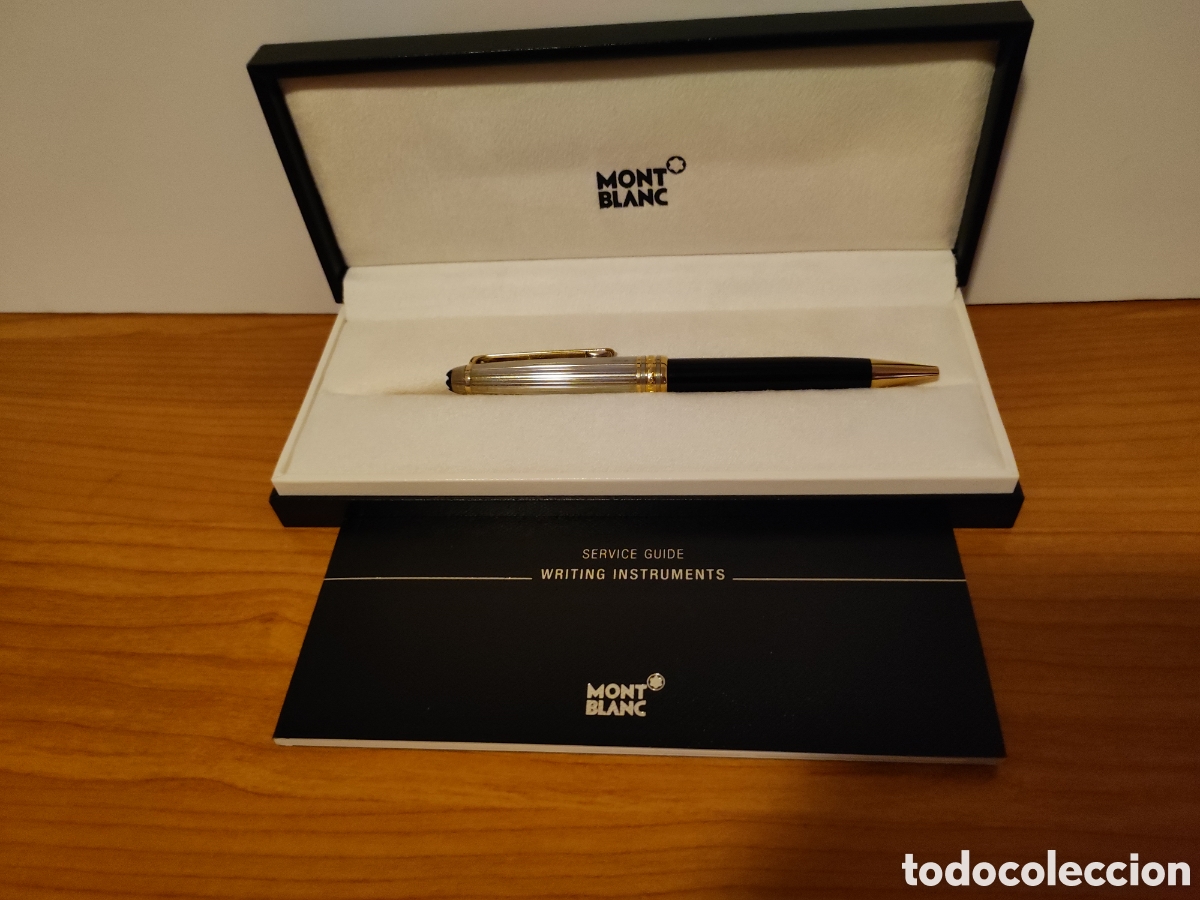 Bol&iacute;grafos antiguos: Bol&iacute;grafo Montblanc Meisterst&uuml;ck Solitaire Dou&eacute; Classique &ndash; Resina Negra y Capuch&oacute;n Chapado en Oro c