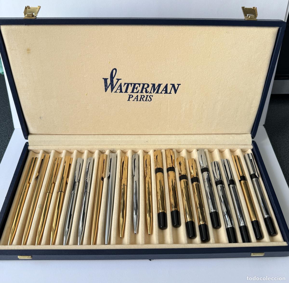 Bol&iacute;grafos antiguos: WATERMAN PARIS VINTAGE, LOTE 20 PIEZAS DE ESCRITURA CON ESTUCHE, FRANCE 146