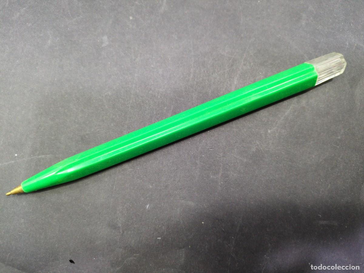 Bol&iacute;grafos antiguos: boligrafo verde vintage a&ntilde;os 60 no escribe