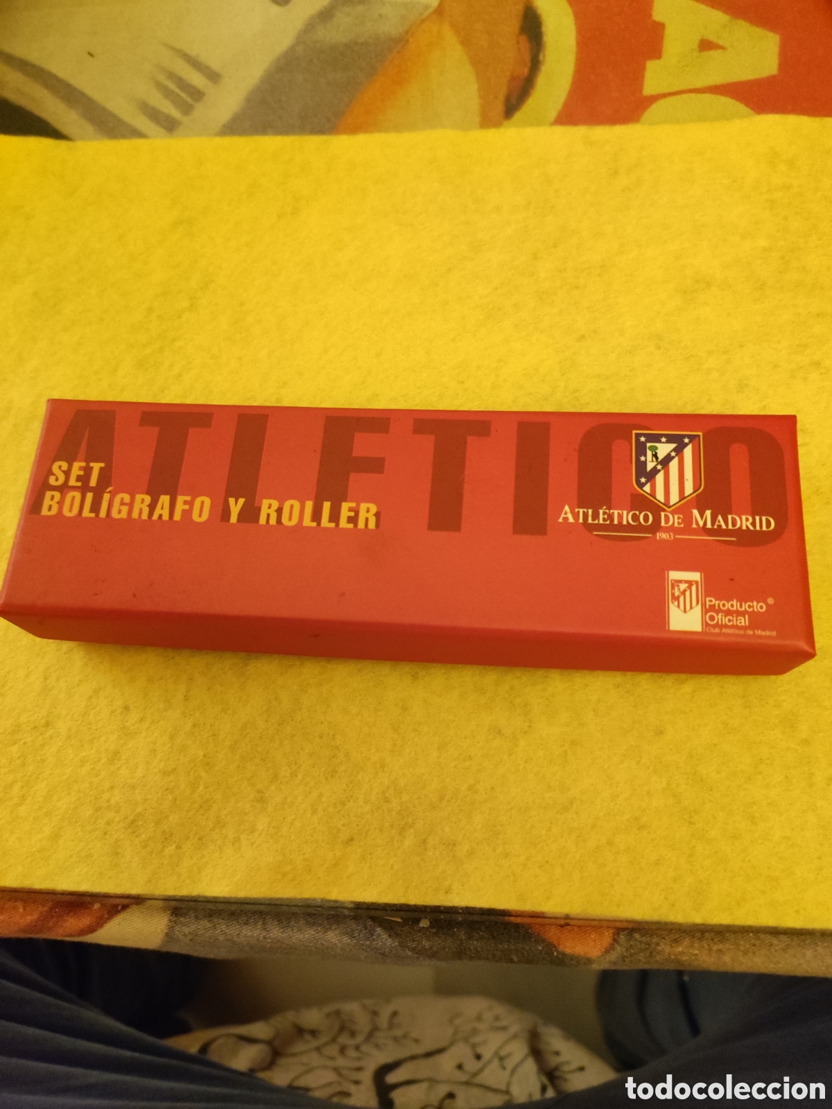 Bol&iacute;grafos antiguos: Set de Bol&iacute;grafo y Roller Oficial del Atl&eacute;tico de Madrid