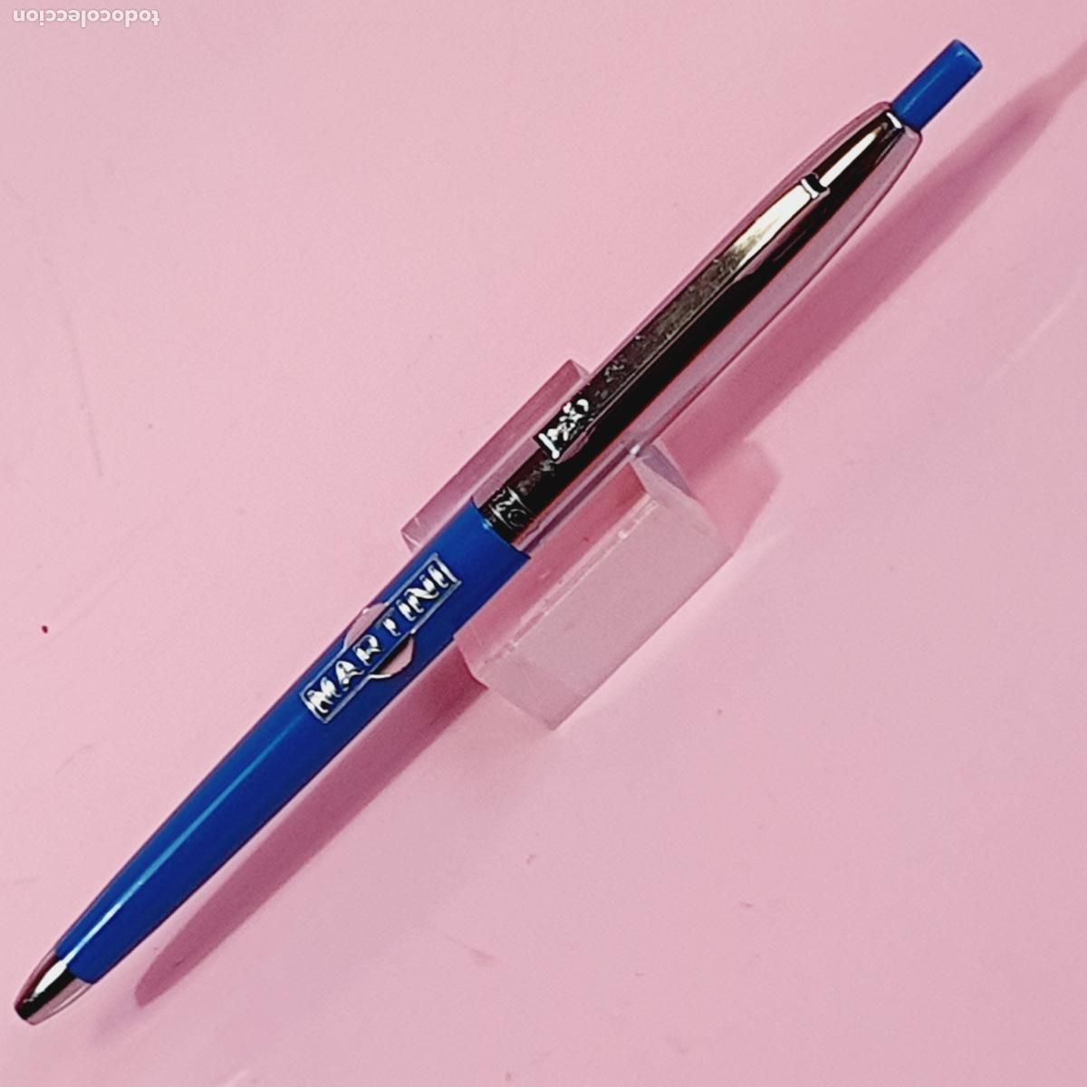 Bol&iacute;grafos antiguos: BOL&Iacute;GRAFO-BIC CLICK-P: MARTINI-AZUL CELESTE+CHROMO-SOPORTE-NUEVO-VER FOTOGRAF&Iacute;AS.