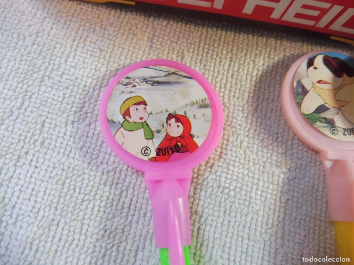 Bol&iacute;grafos antiguos: Bol&iacute;grafo de Heidi y Pedro rosa y verde, Zuiyo MOIP S.L. (Madrid)