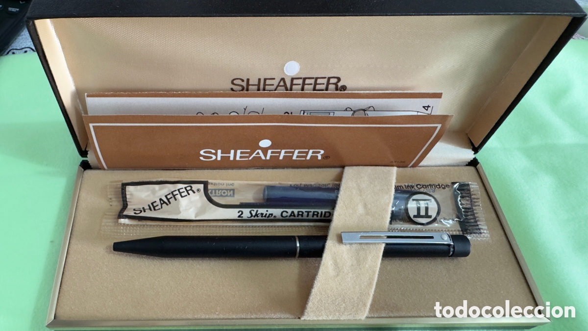 Bol&iacute;grafos antiguos: Pluma Estilogr&aacute;fica Sheaffer Vintage (A&ntilde;os 70/80) - Set Completo con Caja Origi