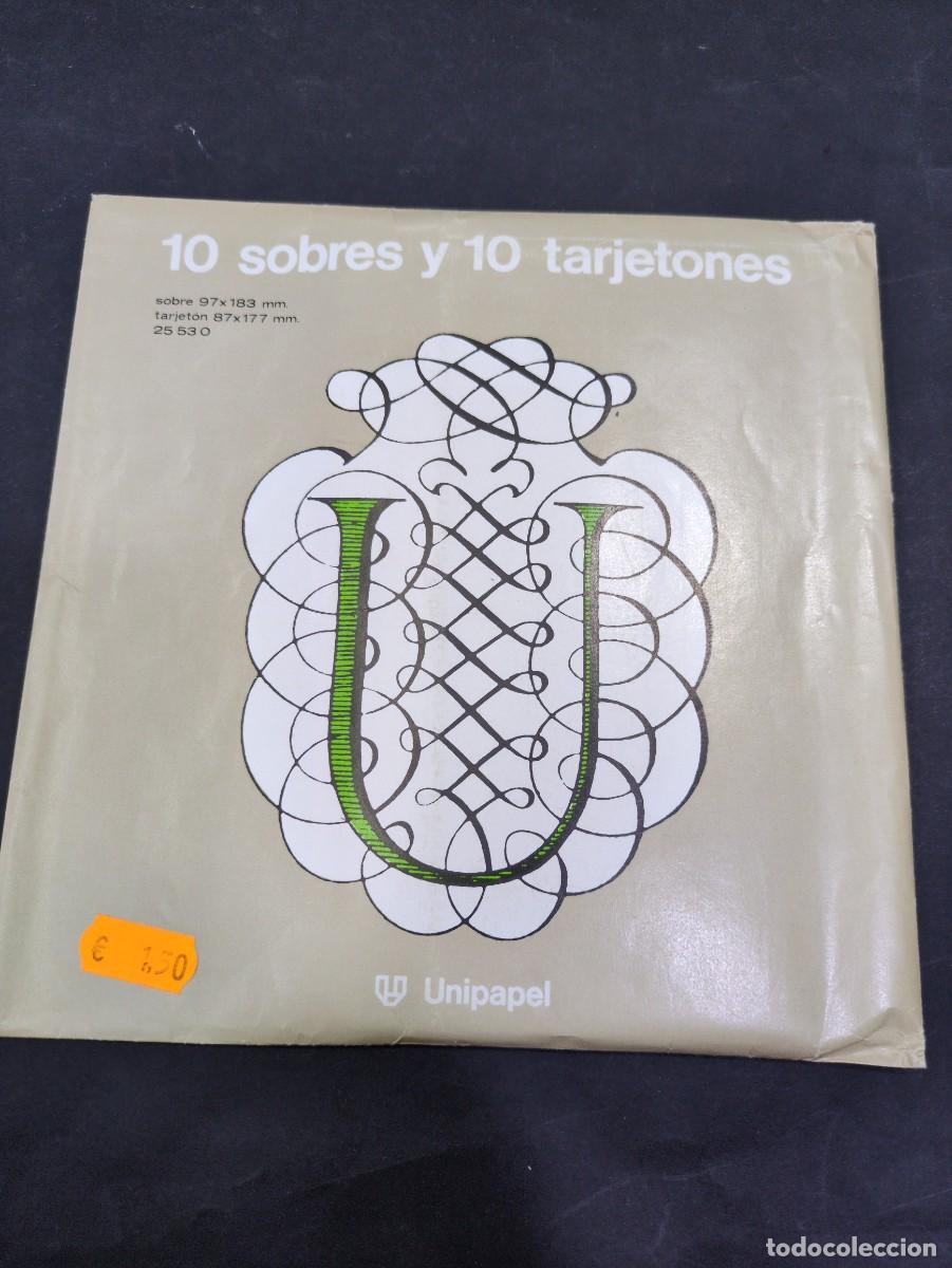 Bol&iacute;grafos antiguos: Unipapel 10 sobres y 10 tarjetones