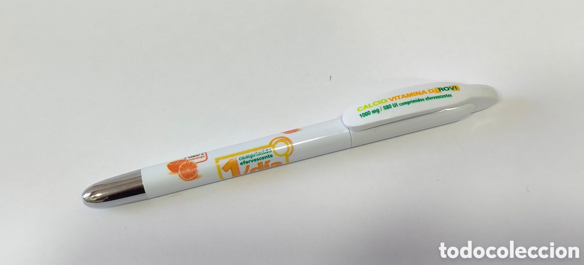 Bol&iacute;grafos antiguos: BOLIGRAFO PUBLICITARIO FARMACIA LABORATORIOS CALCIO VITAMINA D ROVI