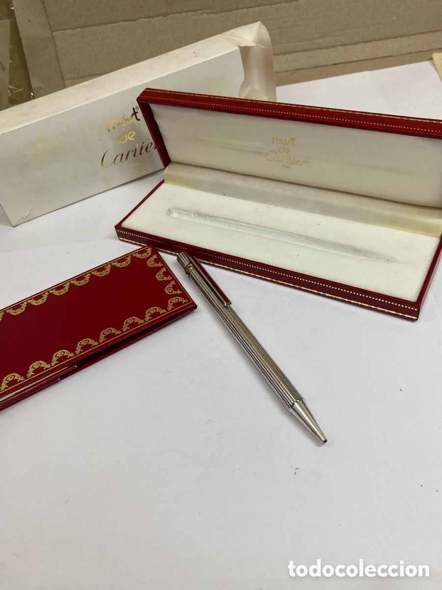 Alte Kugelschreiber: Bol&iacute;grafo Must de Cartier en su estuche