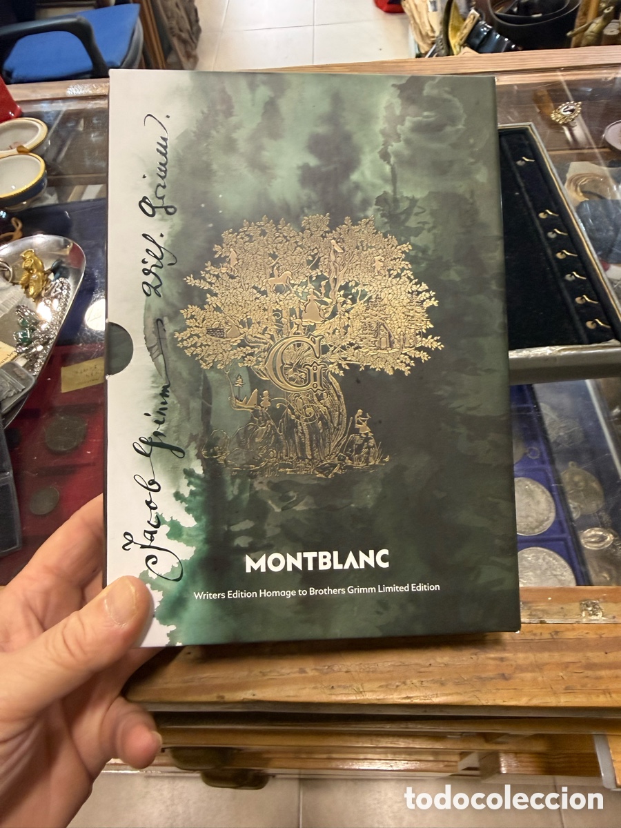 Bol&iacute;grafos antiguos: Bol&iacute;grafo Mont Blanc edici&oacute;n especial hermanos grimm, en su caja, con papeles