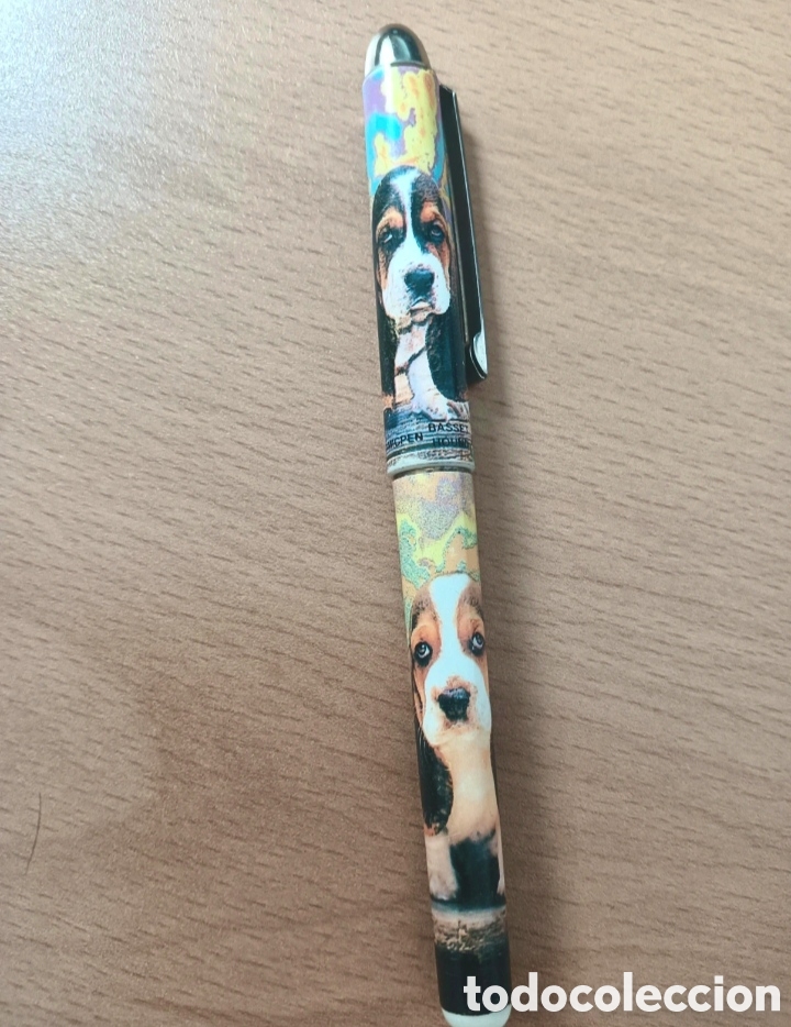 Bol&iacute;grafos antiguos: ROLLERBALL ART&Iacute;STICO &ldquo;BASSET HOUND&rdquo; Vintage