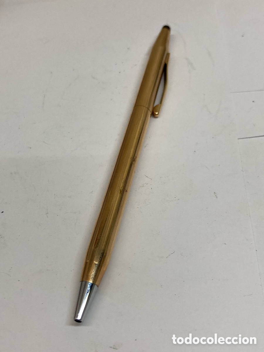 Bol&iacute;grafos antiguos: Bol&iacute;grafo Cross cuerpo 14kt