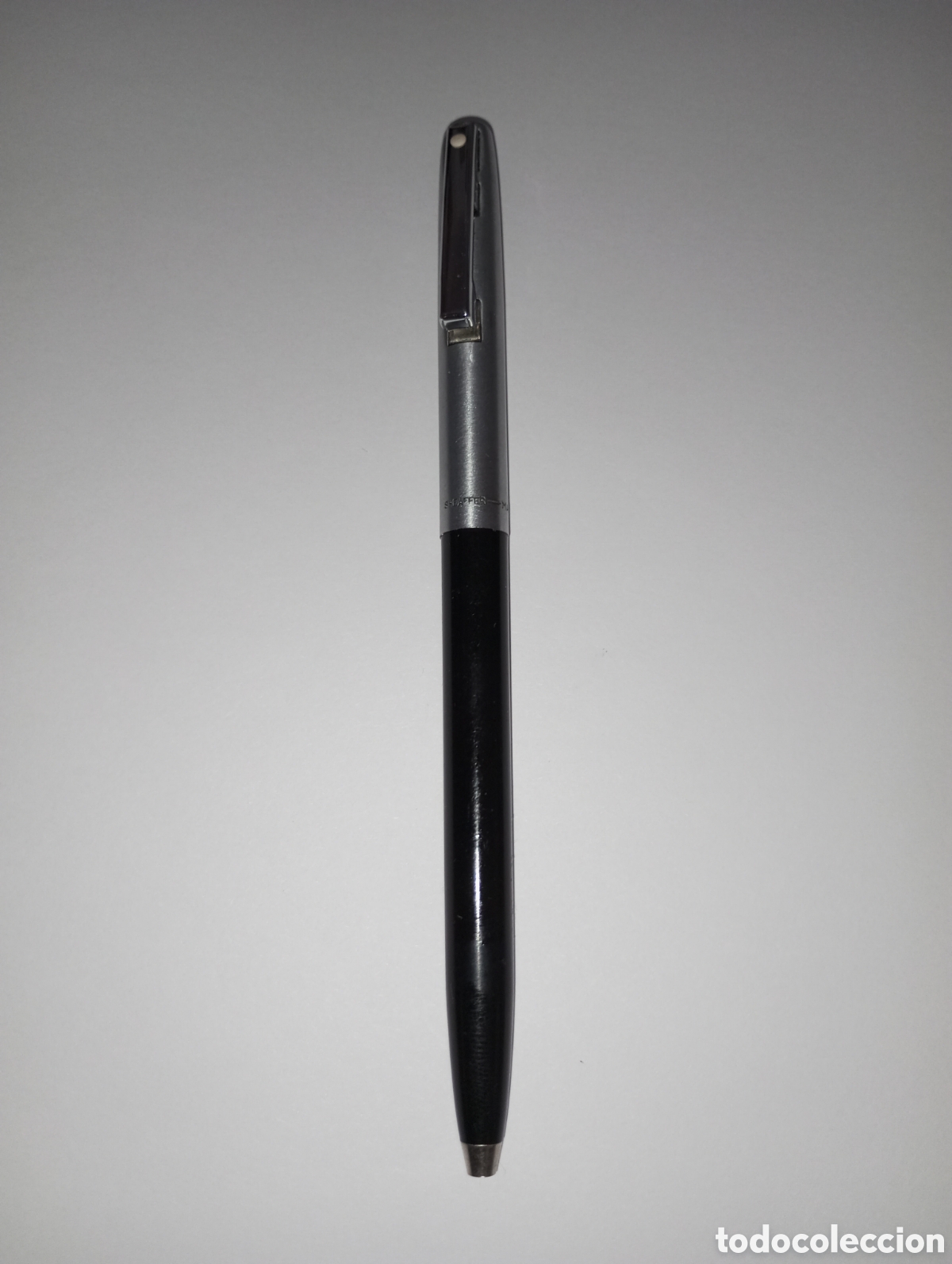 Bol&iacute;grafos antiguos: Bol&iacute;grafo sheaffer acero y negro madera in usa