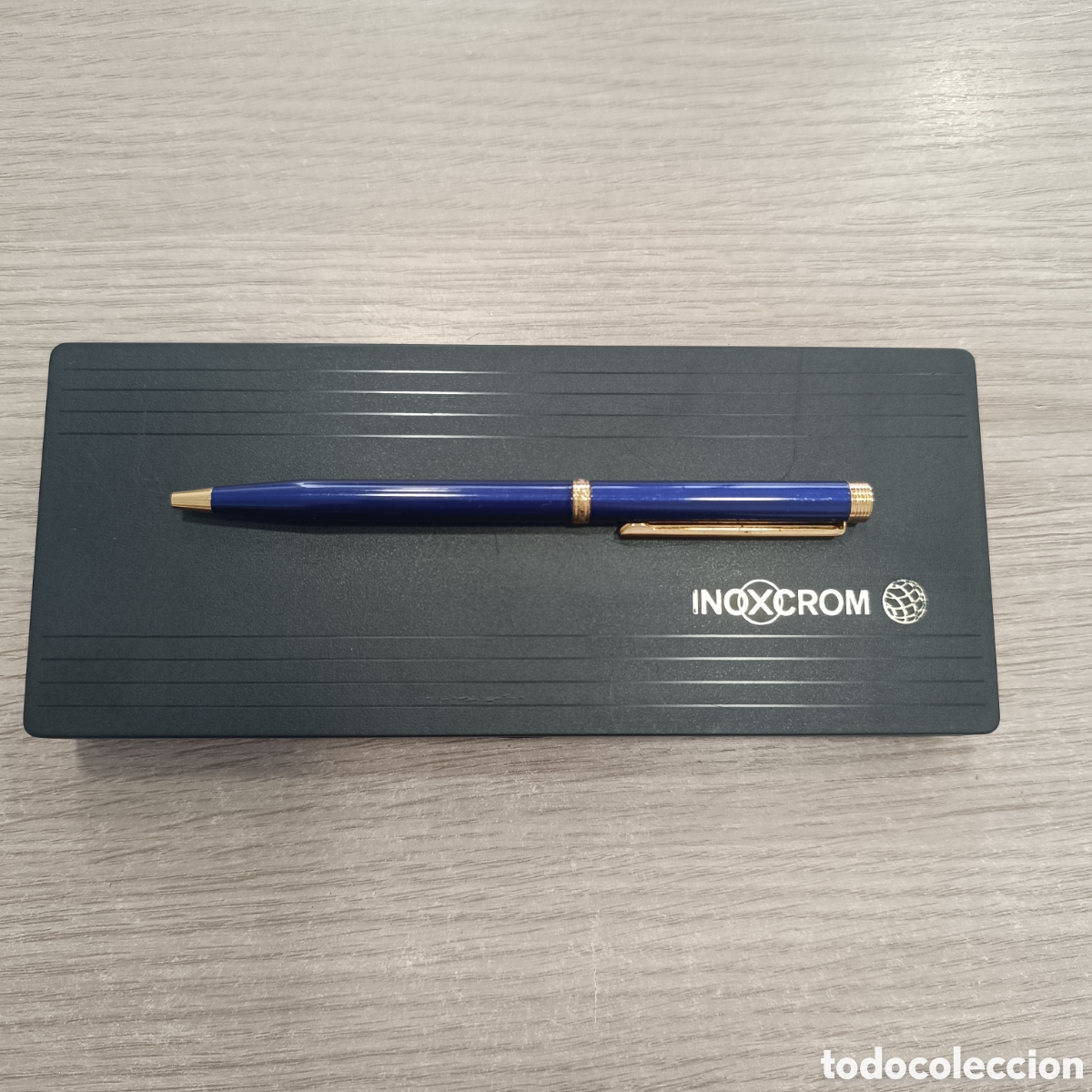 Bol&iacute;grafos antiguos: Bol&iacute;grafo Inoxcrom electrochapado en oro.