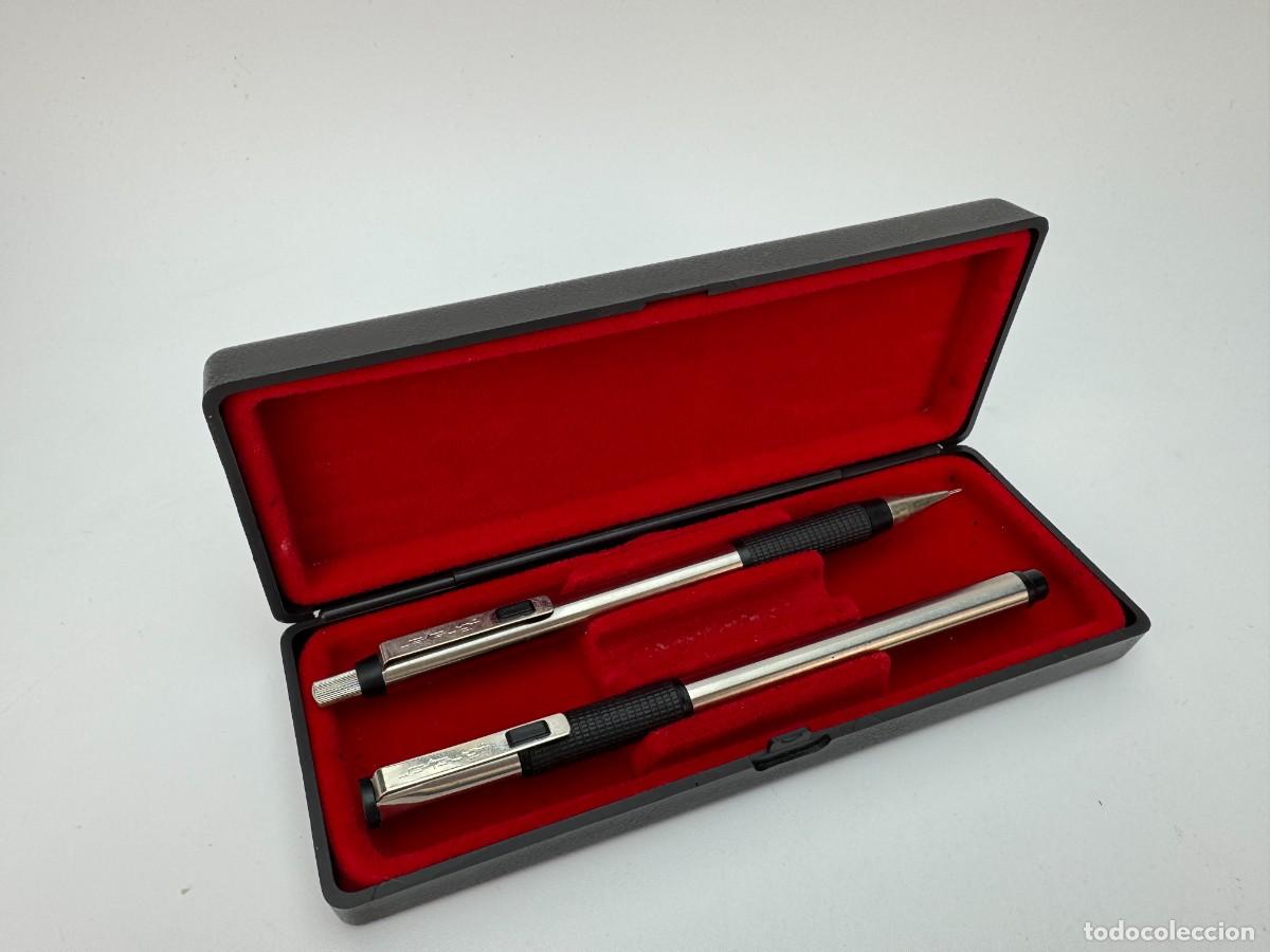 Bol&iacute;grafos antiguos: Сonjunto l&aacute;piz y bol&iacute;grafo forever , acero (la sorbetiere de par&iacute;s) en caja original.