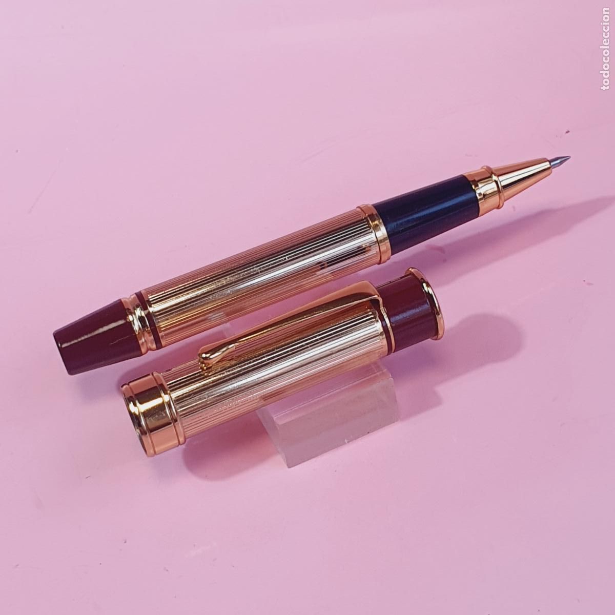 Bol&iacute;grafos antiguos: 9750*ROLLER-DISE&Ntilde;O/COLECCI&Oacute;N-DORADO+MARRON-EXCELENTE-VER FOTOGRAF&Iacute;AS-COLECCIONISTAS.