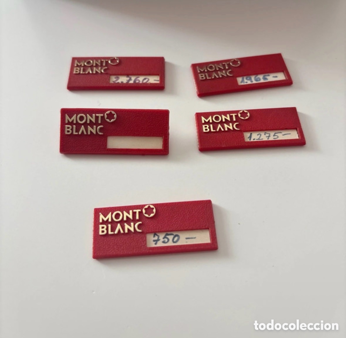 Old Ballpoint Pens: Lote antiguos expositores porta precios Montblanc