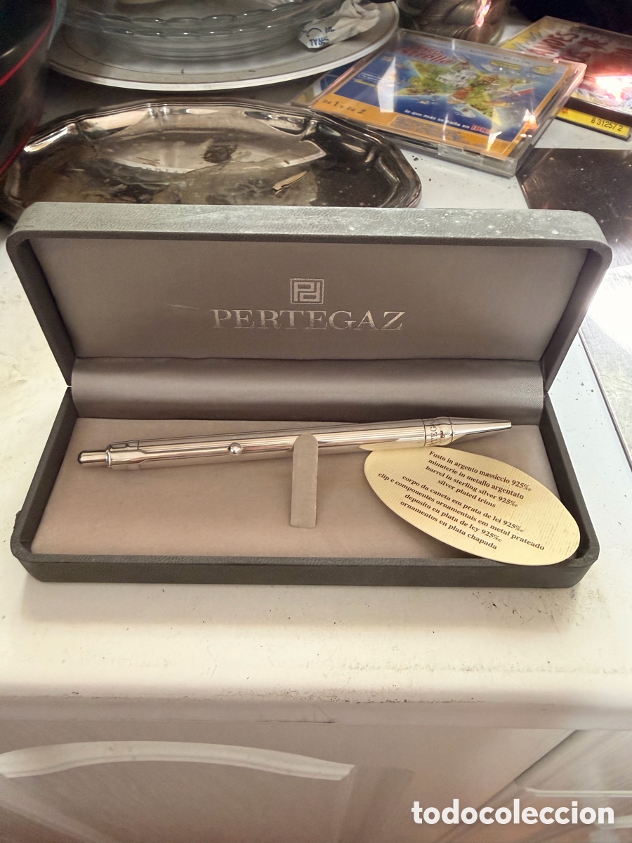 Bol&iacute;grafos antiguos: Boligrafo plata 925 pertegaz