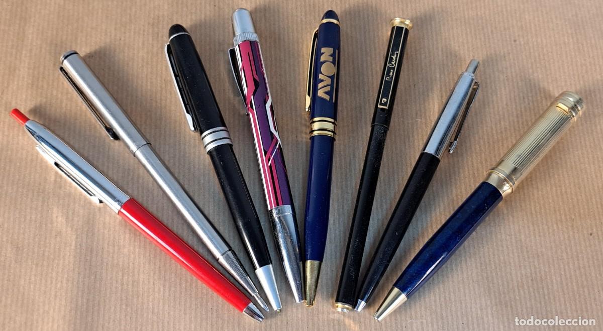 Bol&iacute;grafos antiguos: Lote de 8 bol&iacute;grafos variados, marcas y estilos diversos, siglo XX